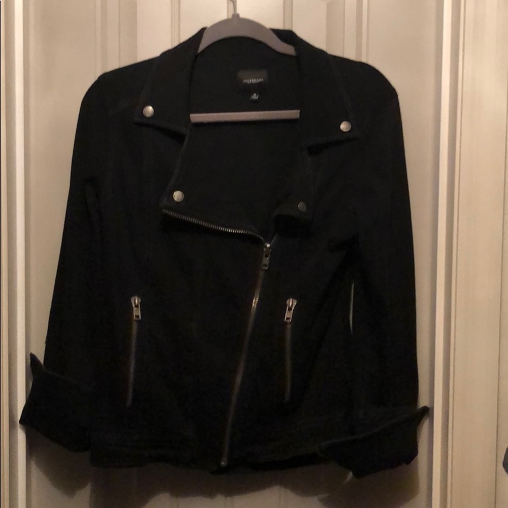Black moto jacket. Stretchy!